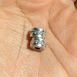 Bundle 2 Retired Pandora Charms Safety Clips Stoppers Spacers EUC